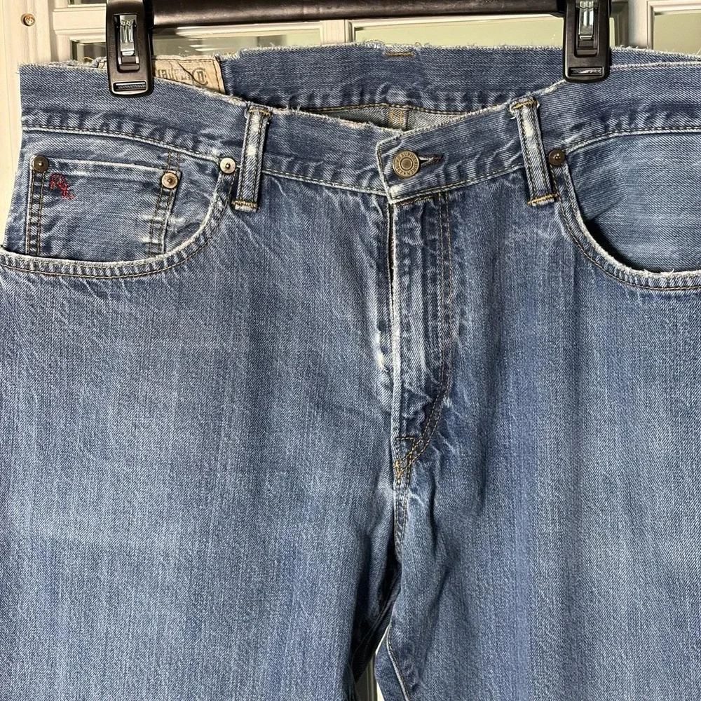 Vintage Polo Ralph Lauren Jeans Men's 36x30 Distressed Denim Y2K Grunge